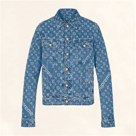 louis vuitton x supreme monogram denim jacket